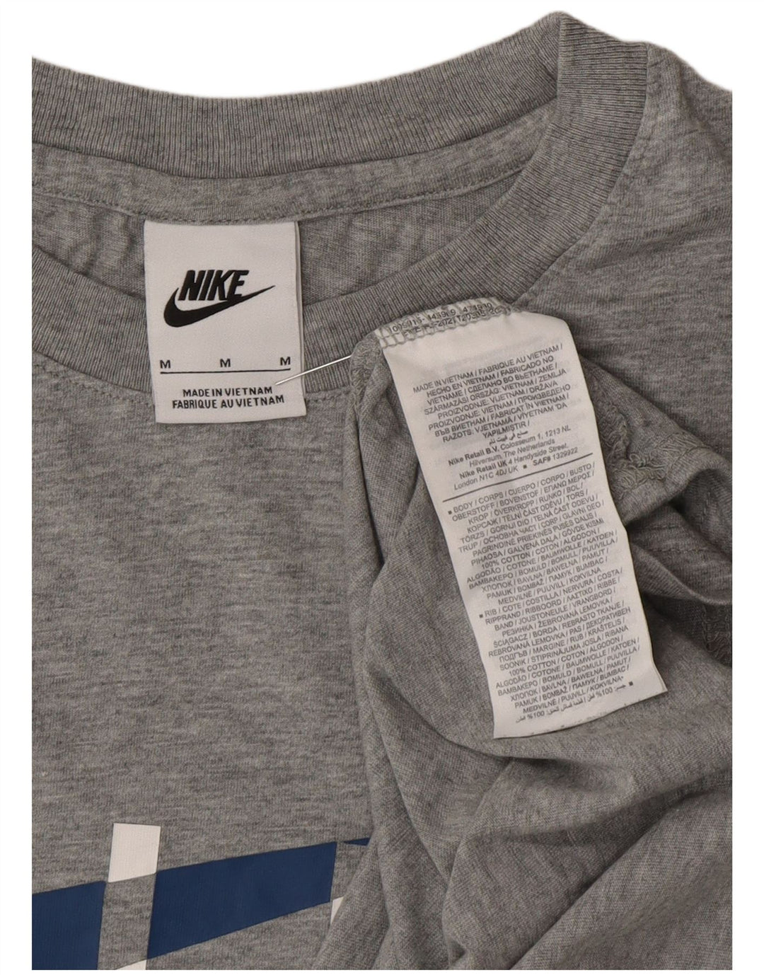 Nike Muška majica kratkih rukava srednje sivi pamuk