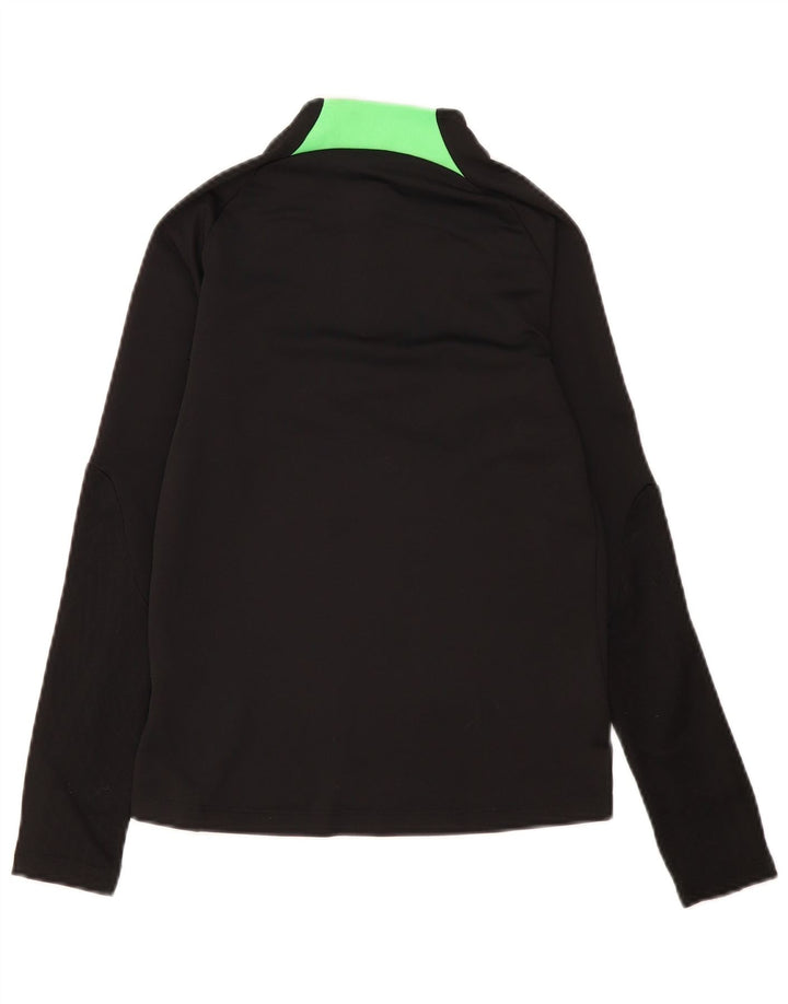 Nike Boys Zip Neck Pullover Top Trenirka 10-11 Years Medium Black