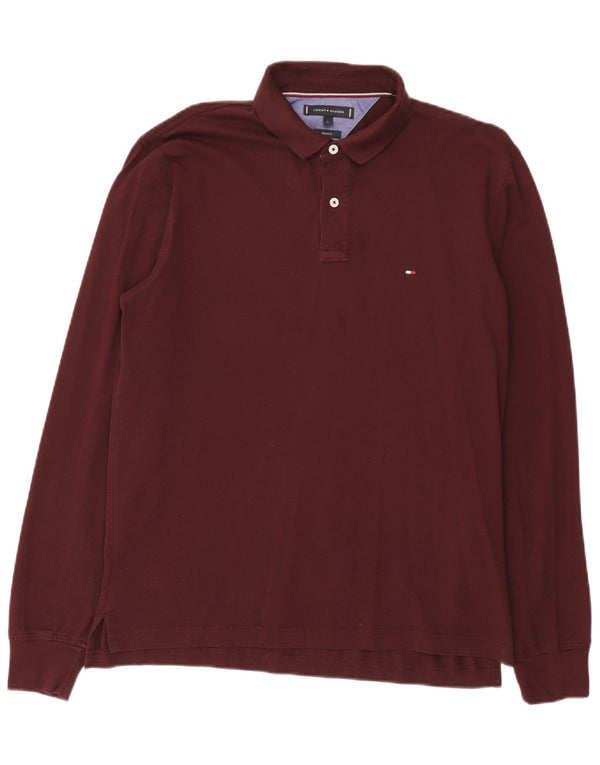 Tommy Hilfiger muška polo majica dugih rukava Regular Fit Large Bordo