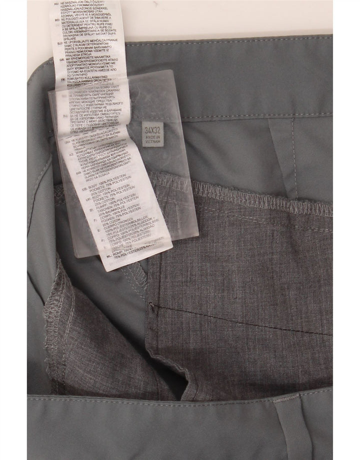 ADIDAS muške uske chino hlače W34 L32 sivi poliester