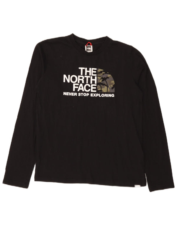 The North Face Boys Graphic Majica dugih rukava 14-15 godina XL crni pamuk