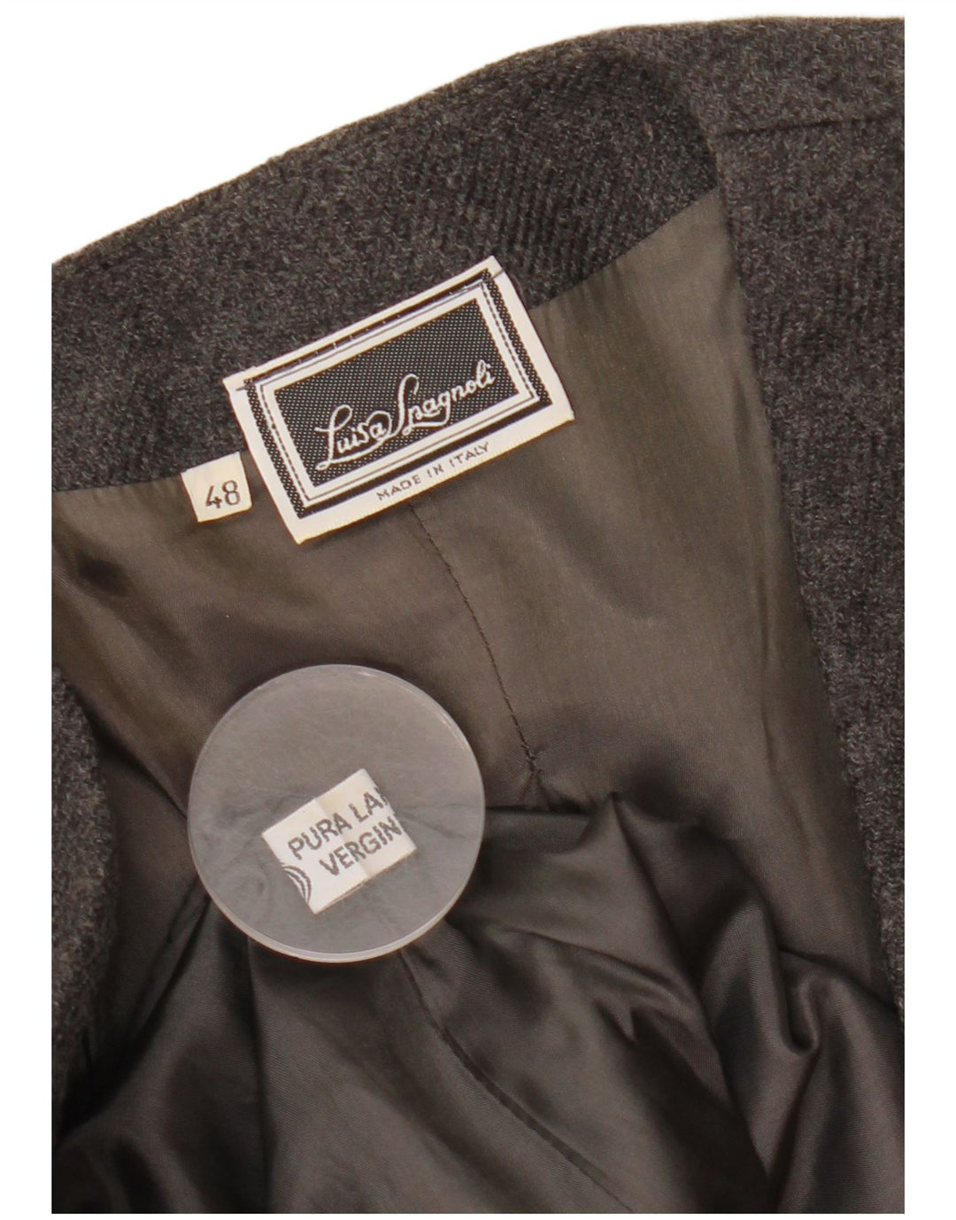 LUISA SPAGNOLI Ženska jakna sa 1 dugmetom IT 48 XL siva vuna