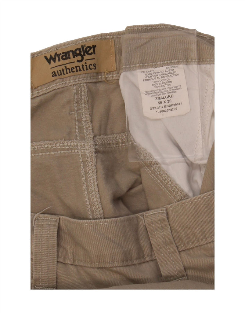 WRANGLER Mens Straight Cargo Trousers W50 L30 Beige Cotton Vintage Wrangler and Second-Hand Wrangler from Messina Hembry 