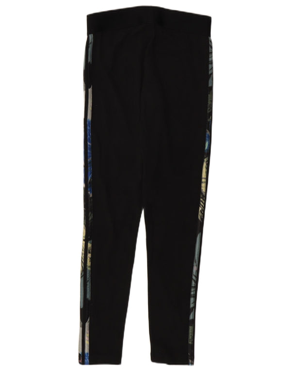 ADIDAS ženske grafičke tajice UK 8/10 Male crne cvjetne