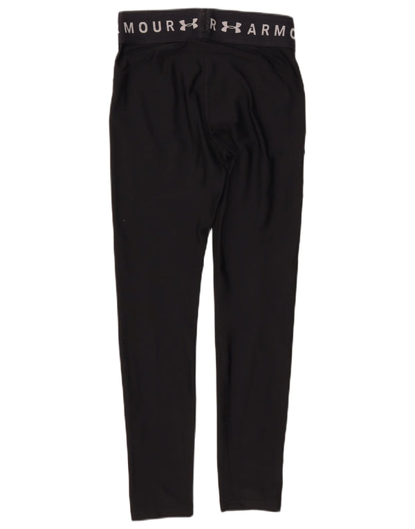 UNDER ARMOUR Ženske Heat Gear Graphic Leggings UK 12 srednje crne