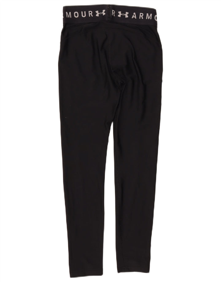 UNDER ARMOUR Ženske Heat Gear Graphic Leggings UK 12 srednje crne