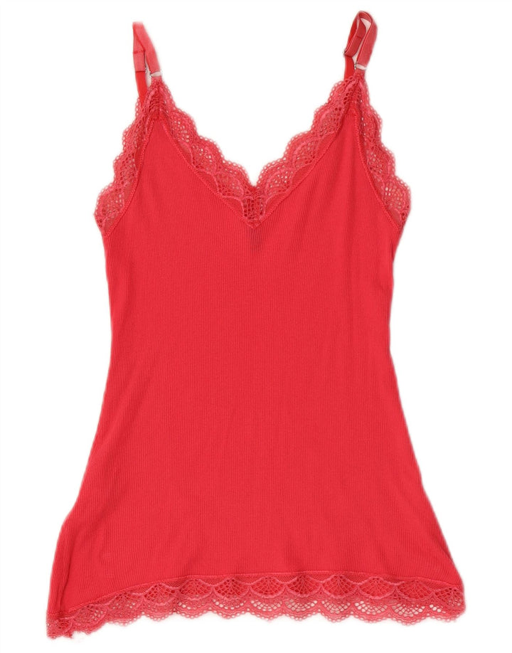 Benetton ženski Cami Top UK 8 mali ružičasti pamuk