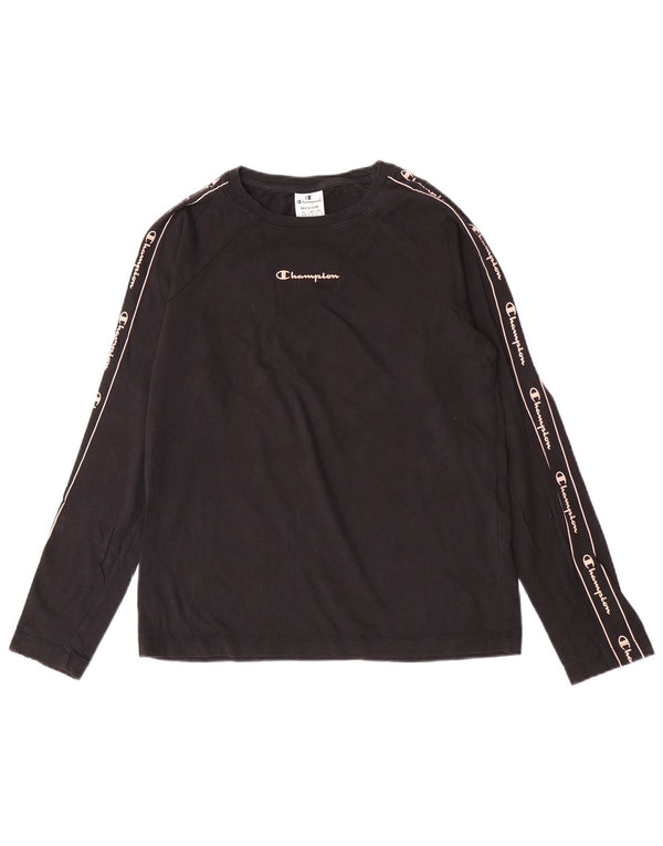 Champion ženska majica dugih rukava s grafikom UK 12 srednje crna