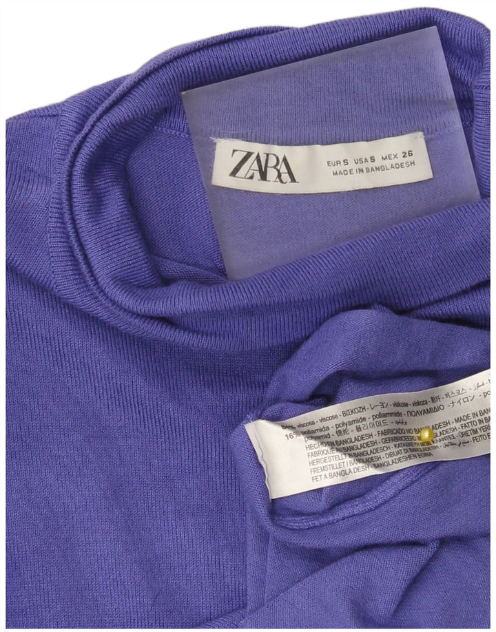 Zara ženska majica dugih rukava UK 8 Mala ljubičasta viskoza