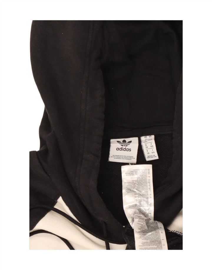 ADIDAS ženska prekomjerna majica s kapuljačom UK 12 srednje crne boje