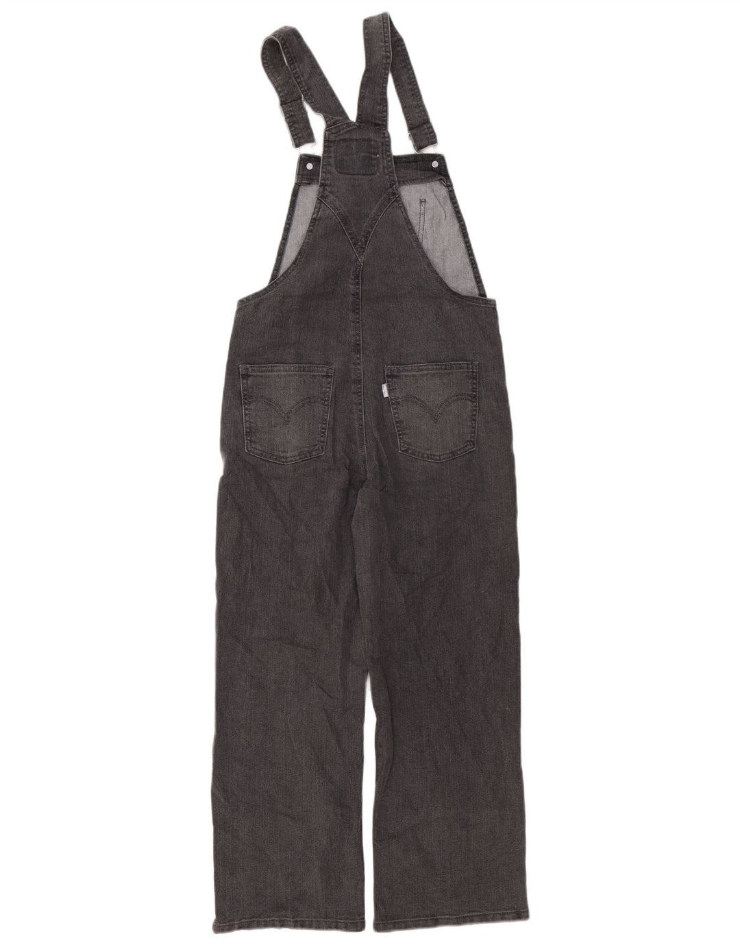 LEVI'S Dungaree za djevojčice Ravne traperice 11-12 godina W32 L24 Sivi pamuk