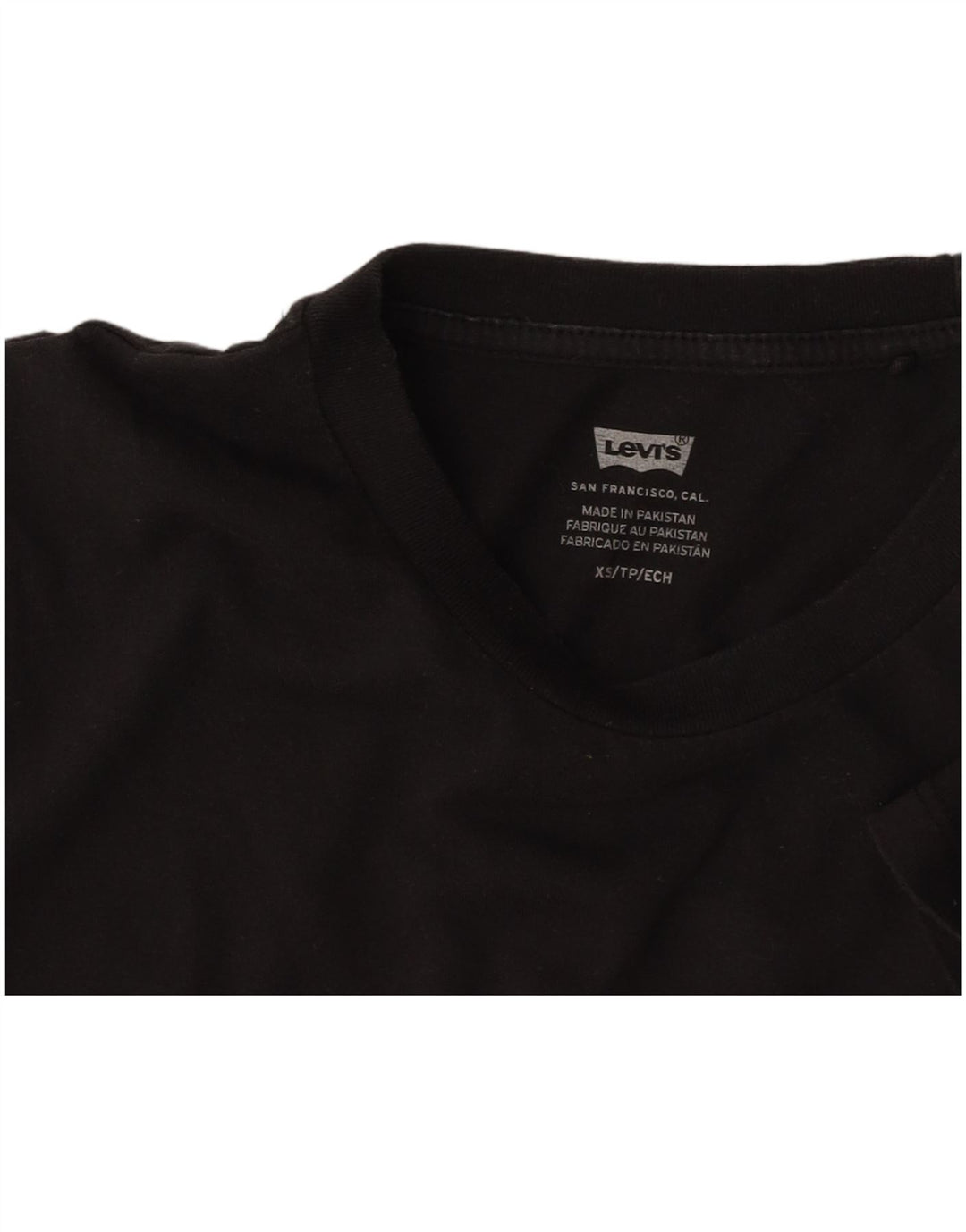 LEVI'S Womens T-Shirt Top UK 6 XS Black