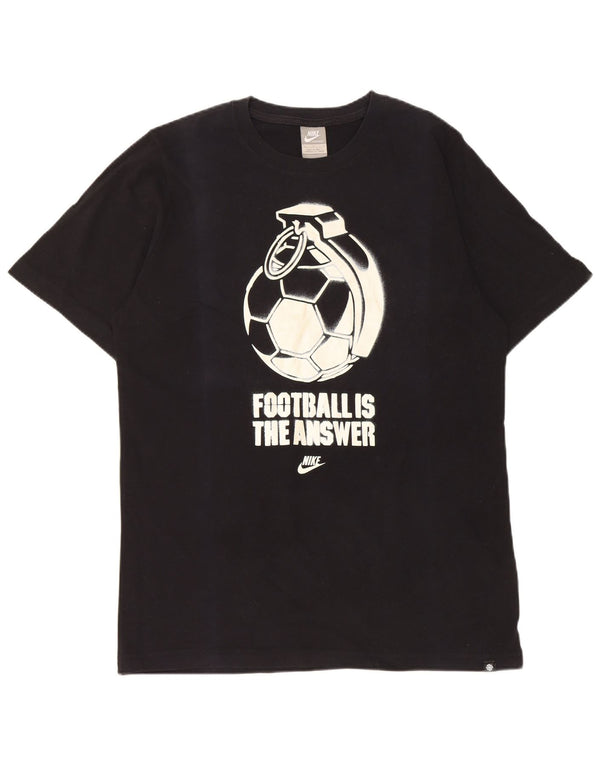 Nike Mens Graphic T-Shirt Top Large Black Cotton