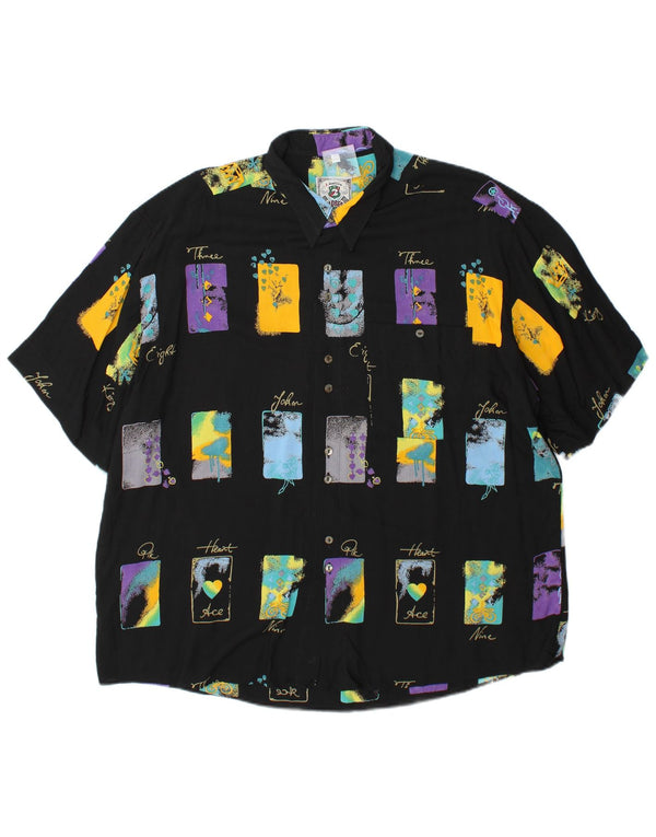 Goldress muška košulja kratkih rukava veličine 43/44 XL crne geometrijske boje