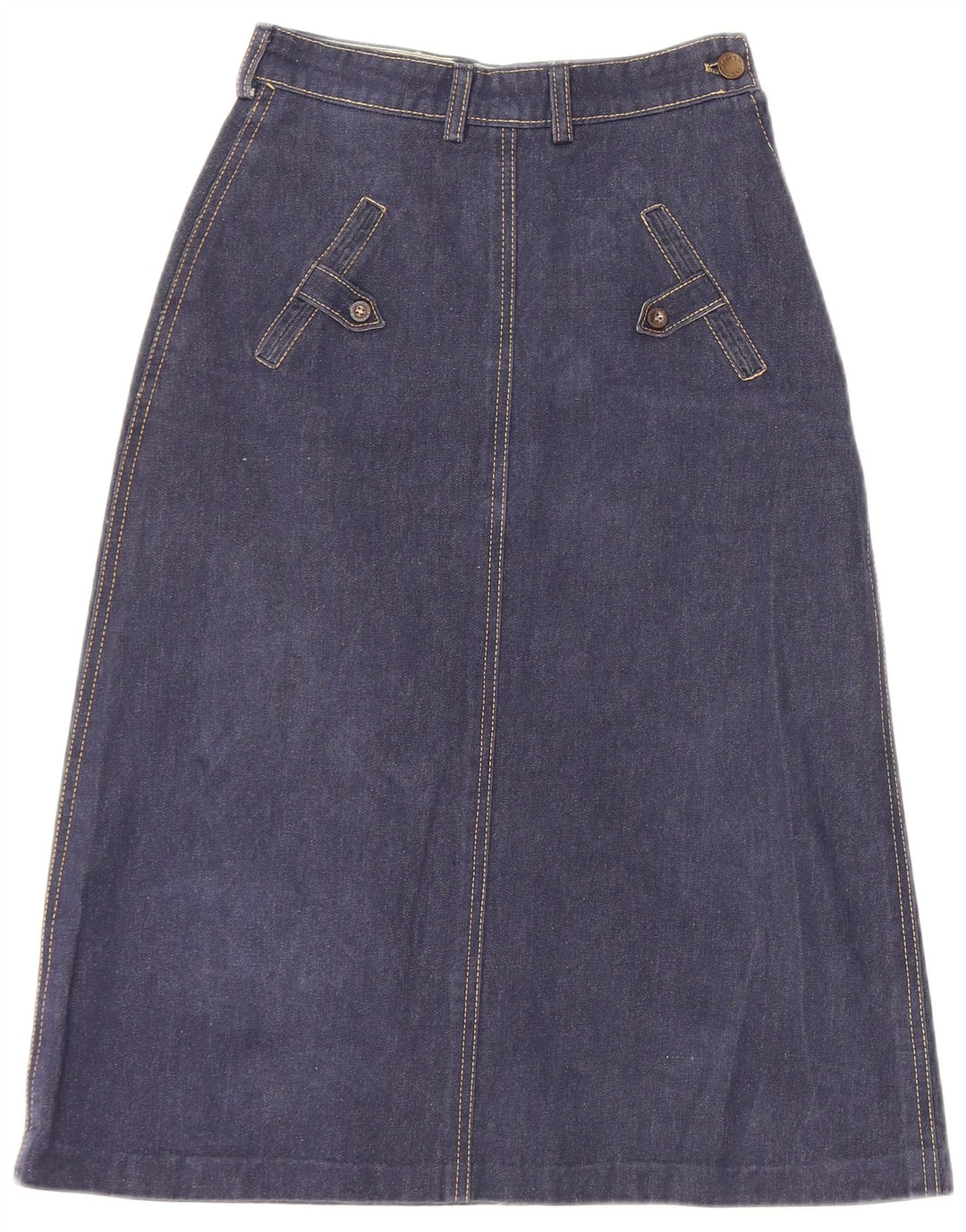 VINTAGE Ženska Graphic Denim suknja W22 2XS Plava