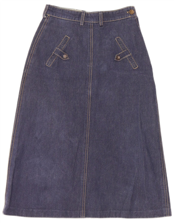 VINTAGE Ženska Graphic Denim suknja W22 2XS Plava