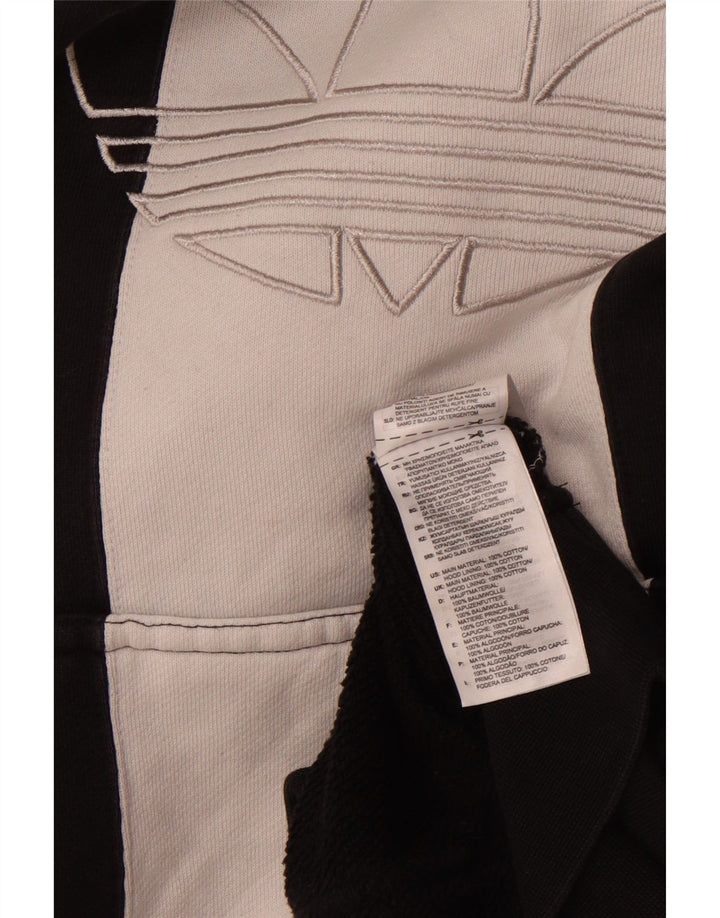 ADIDAS muška majica s kapuljačom s grafičkim motivima, veliki crni pamuk u blokovima boja