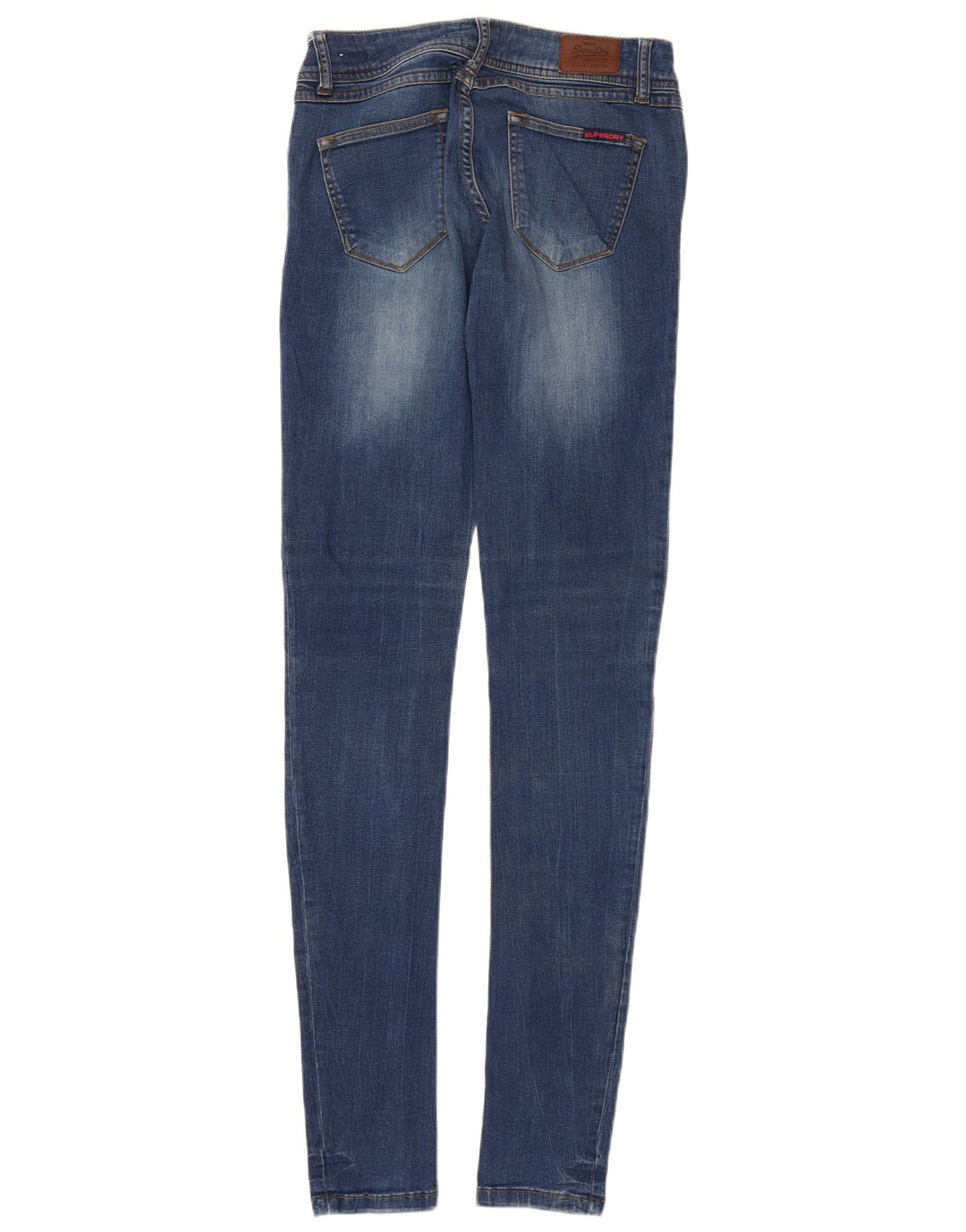 SUPERDRY ženske super skinny traperice Rosefill W30 L35 plavi pamuk