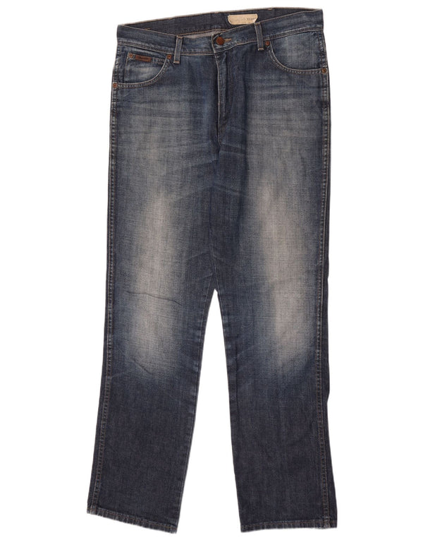 Wrangler Muške Texas Straight Jeans W36 L34 Plavi pamuk