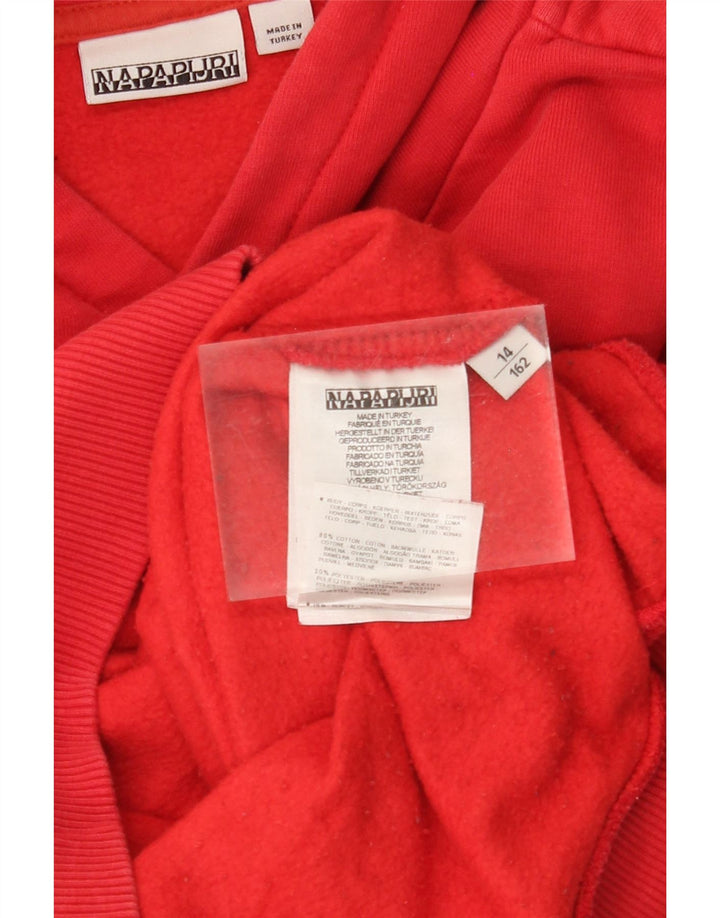 NAPAPIJRI Džemper s kapuljačom s kapuljačom, 13-14 godina, crveni pamuk