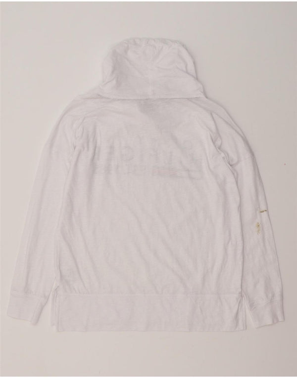 TOMMY HILFIGER Ženska prevelika majica dugih rukava s grafikama UK 10 Mala bijela