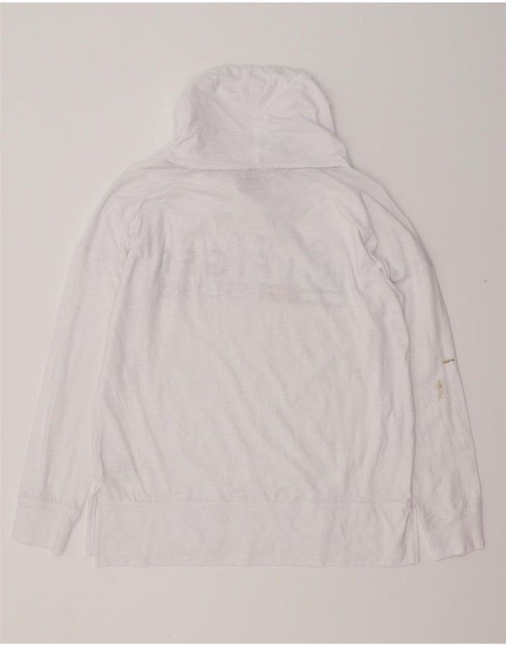 TOMMY HILFIGER Ženska prevelika majica dugih rukava s grafikama UK 10 Mala bijela