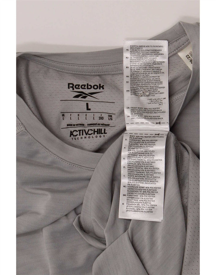 Reebok muška majica kratkih rukava veliki sivi poliester