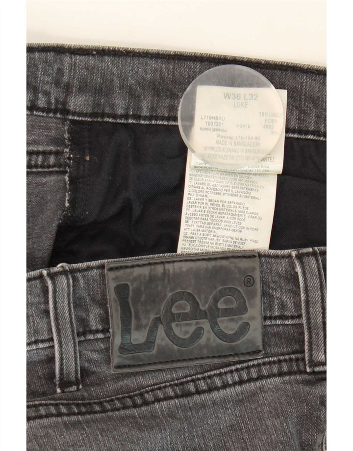 Lee Mens Luke Slim Jeans W36 L28 Sivi pamuk