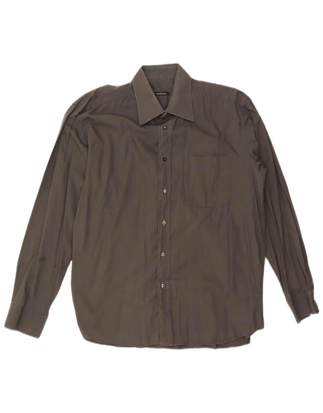 ROCCOBAROCCO Mens Shirt Size 41 16 Large Grey Cotton