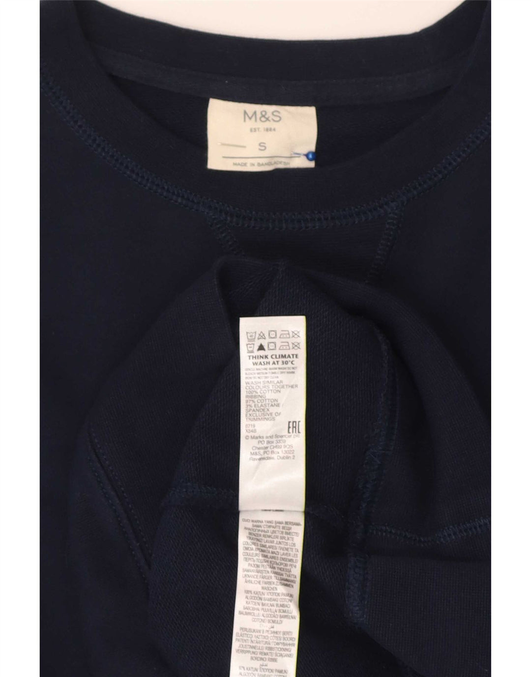 Marks & Spencer muški džemperi mali tamnoplavi pamuk