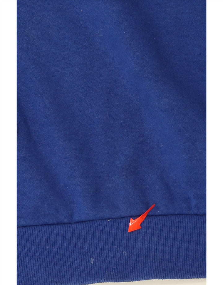 ELLESSE Mens Graphic Hoodie Jumper Small Blue Cotton