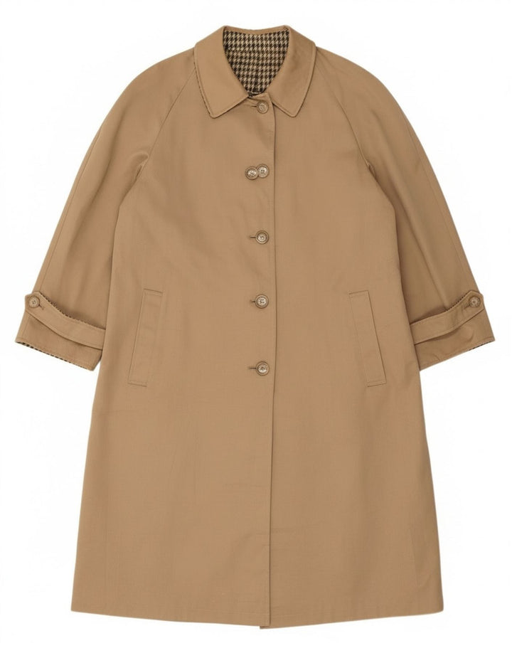 Vintage ženski preveliki kaput IT 47 XL, bež houndstooth