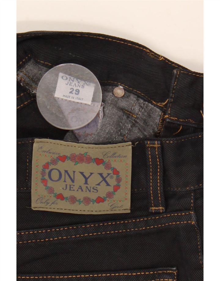 Ženske sužene traperice ONYX W29 L28 crni pamuk