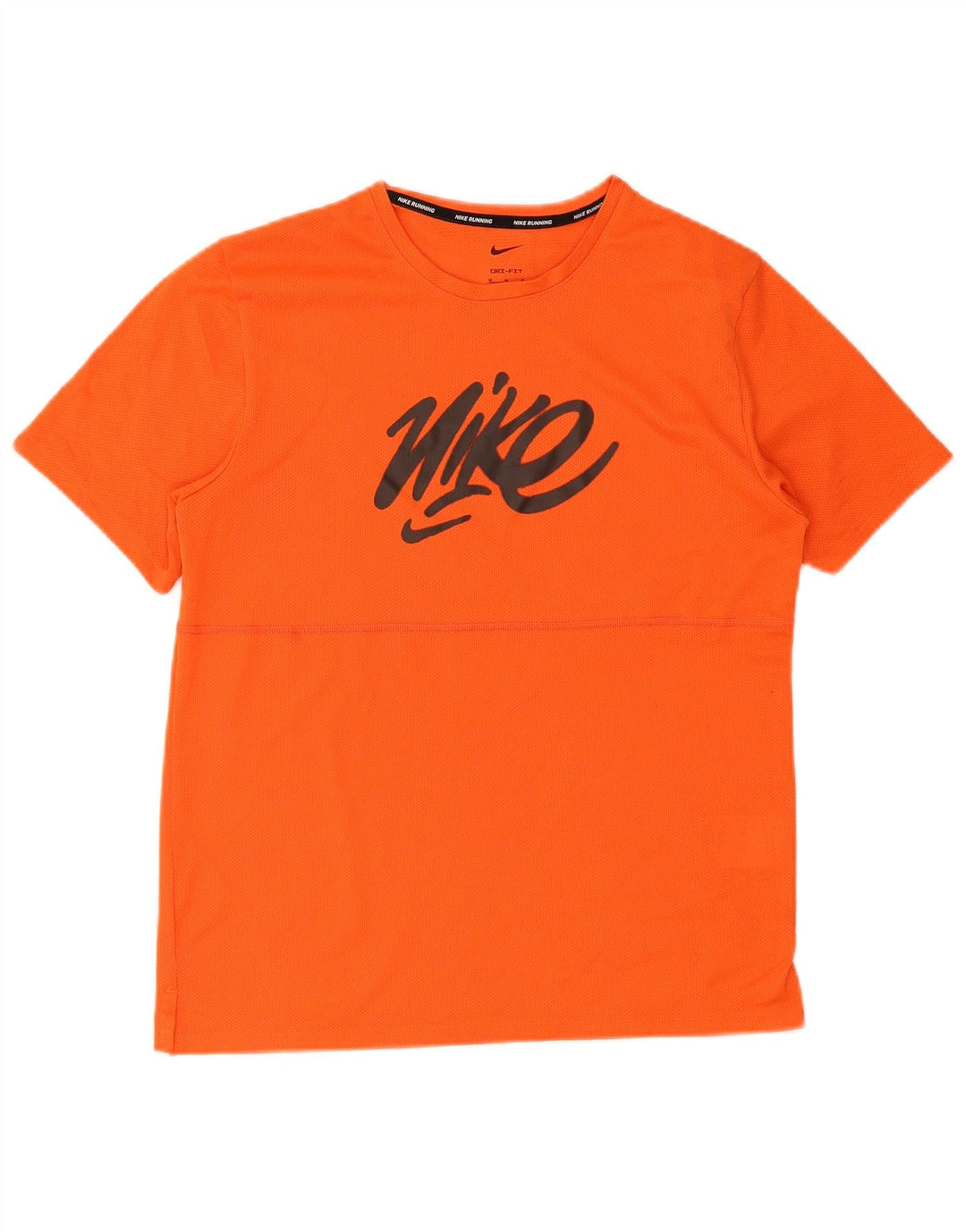 Nike Dri Fit Graphic T-Shirt Top srednje narančasti poliester