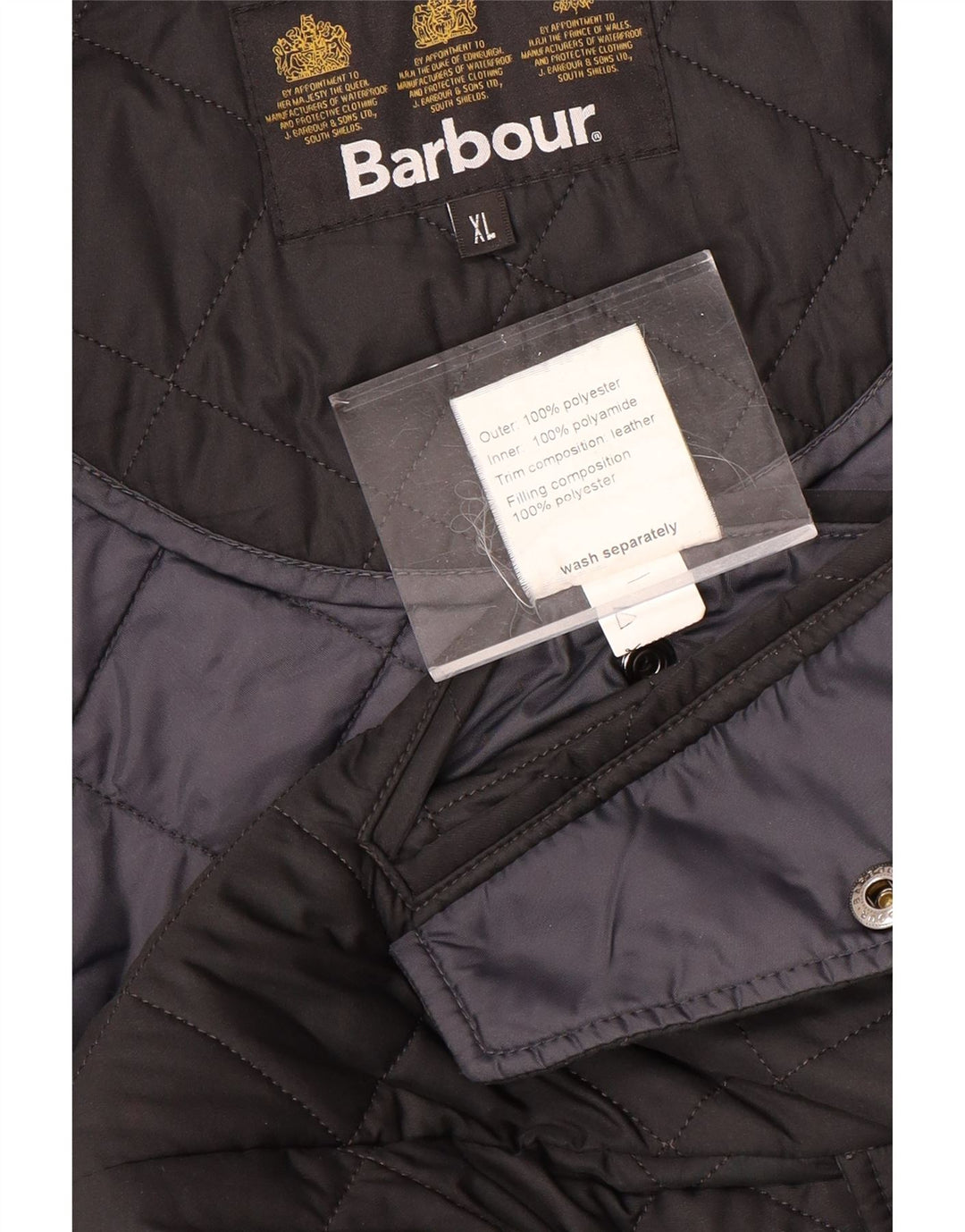 BARBOUR Muška prošivena jakna UK 42 XL crni poliester