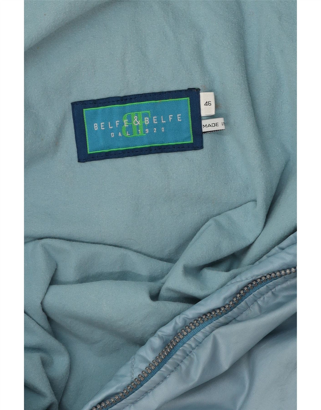 BELFE & BELFE Womens Oversized Hooded Windbreaker Jacket IT 46 Large Blue Vintage Belfe & Belfe and Second-Hand Belfe & Belfe from Messina Hembry 