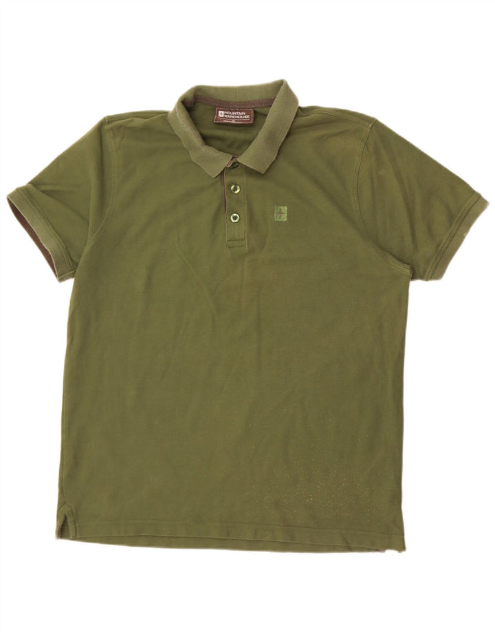 Mountain Warehouse muška polo majica Srednje zeleni pamuk