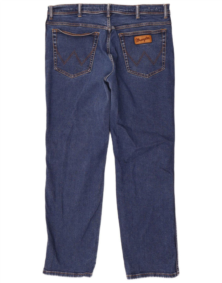 Wrangler muške ravne traperice Texas W40 L32 plavi pamuk