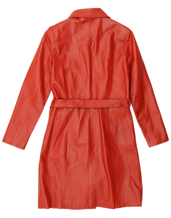 Kara Womens Leather Coat UK 10 Small Red Leather