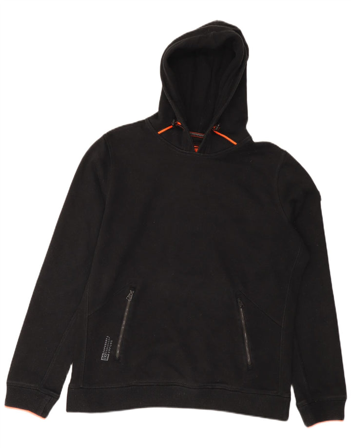 Superdry muška majica s kapuljačom Veliki crni poliester