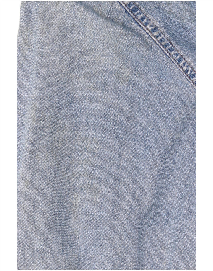 BENETTON Ženska traper košulja UK 14 Srednje plavi pamuk