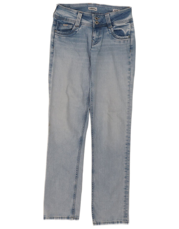 PEPE Jeans ženske ravne traperice W29 L32 plavi pamuk