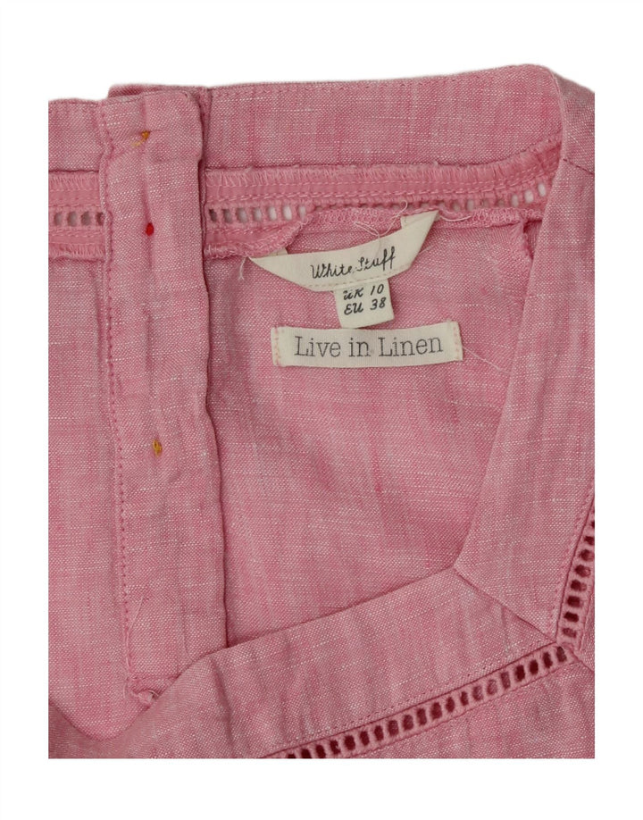 Gornji dio ženske bluze White Stuff UK 10 Small Pink Flecked Linen