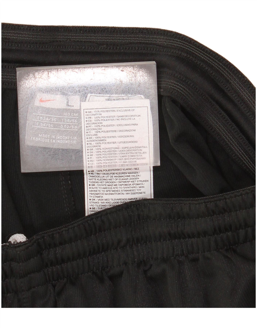 NIKE Muške sportske kratke hlače velike crne boje od poliestera