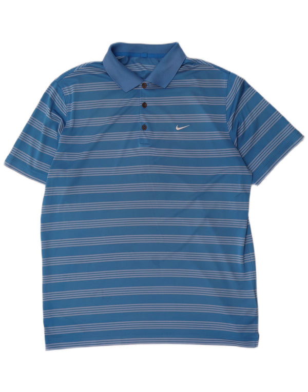 Nike muška polo majica XL plavi prugasti poliester