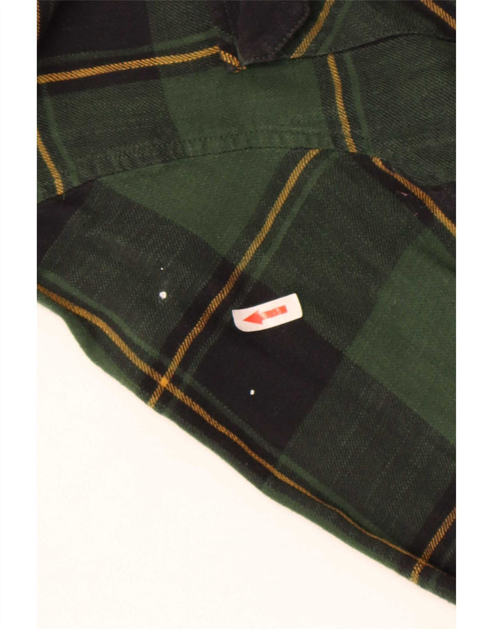 Levi's muška flanelska košulja s kapuljačom, srednji zeleni karirani pamuk