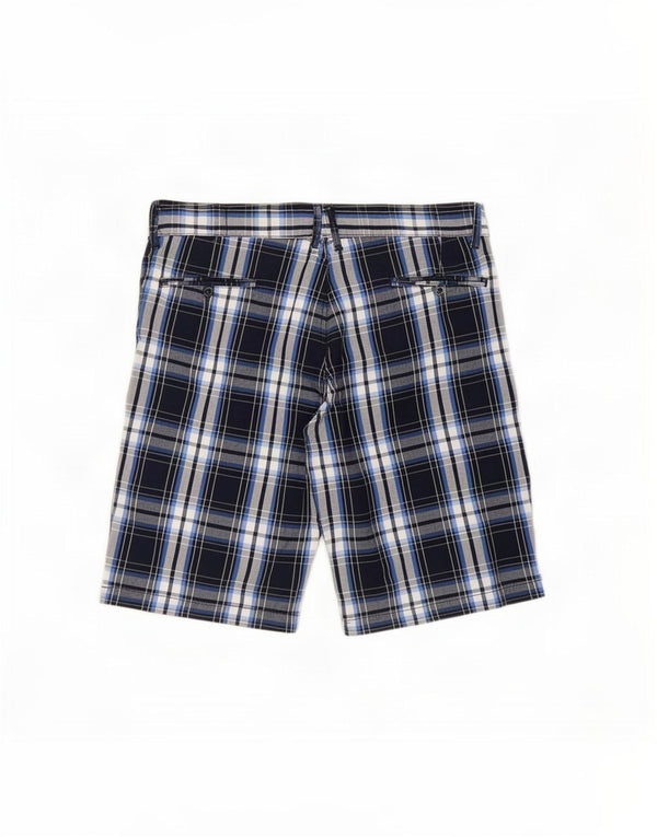 Jack & Jones muške chino kratke hlače XL W36 tamnoplavi karirani pamuk