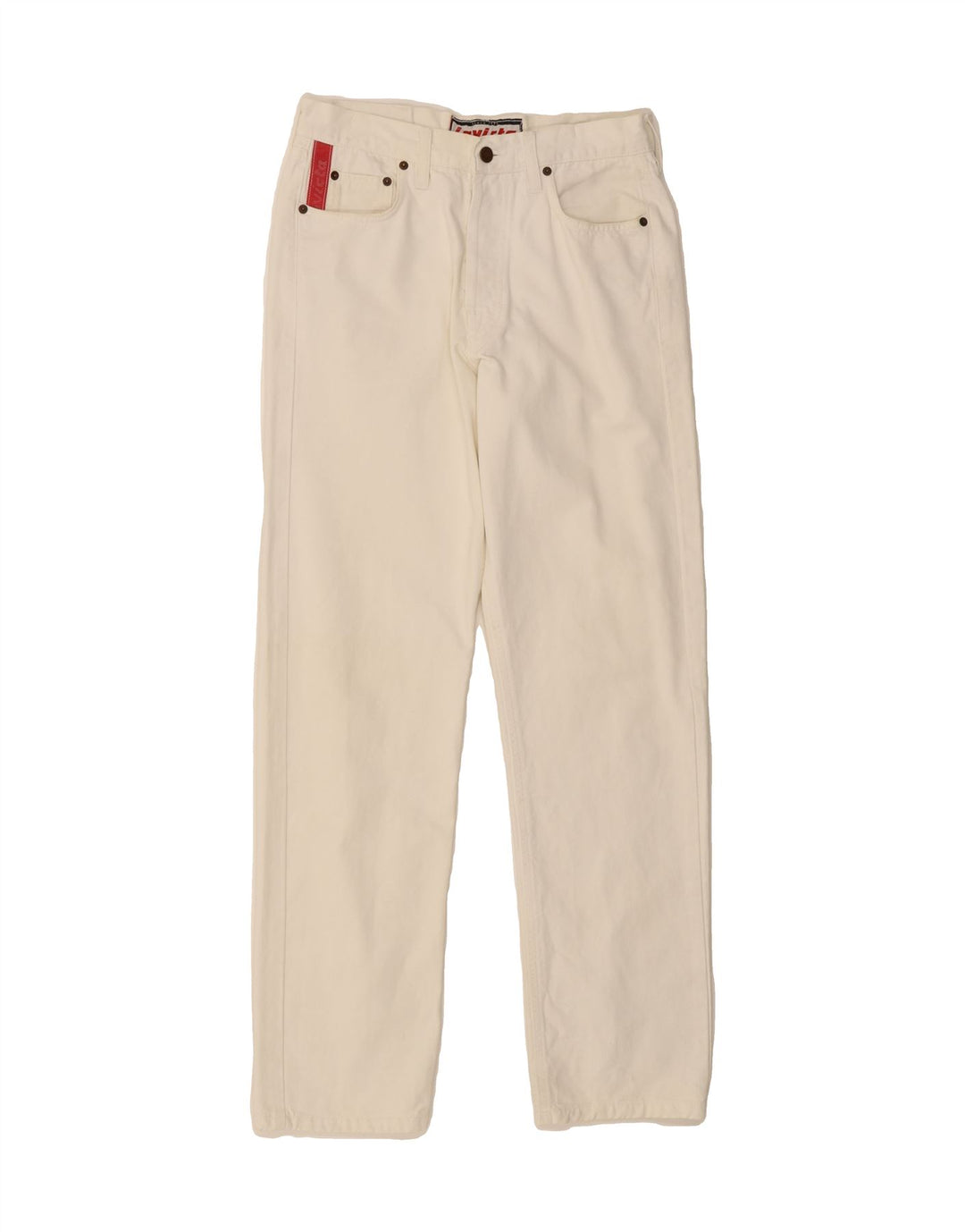 INVICTA Mens Straight Jeans W32 L32 White Cotton Vintage Invicta and Second-Hand Invicta from Messina Hembry 