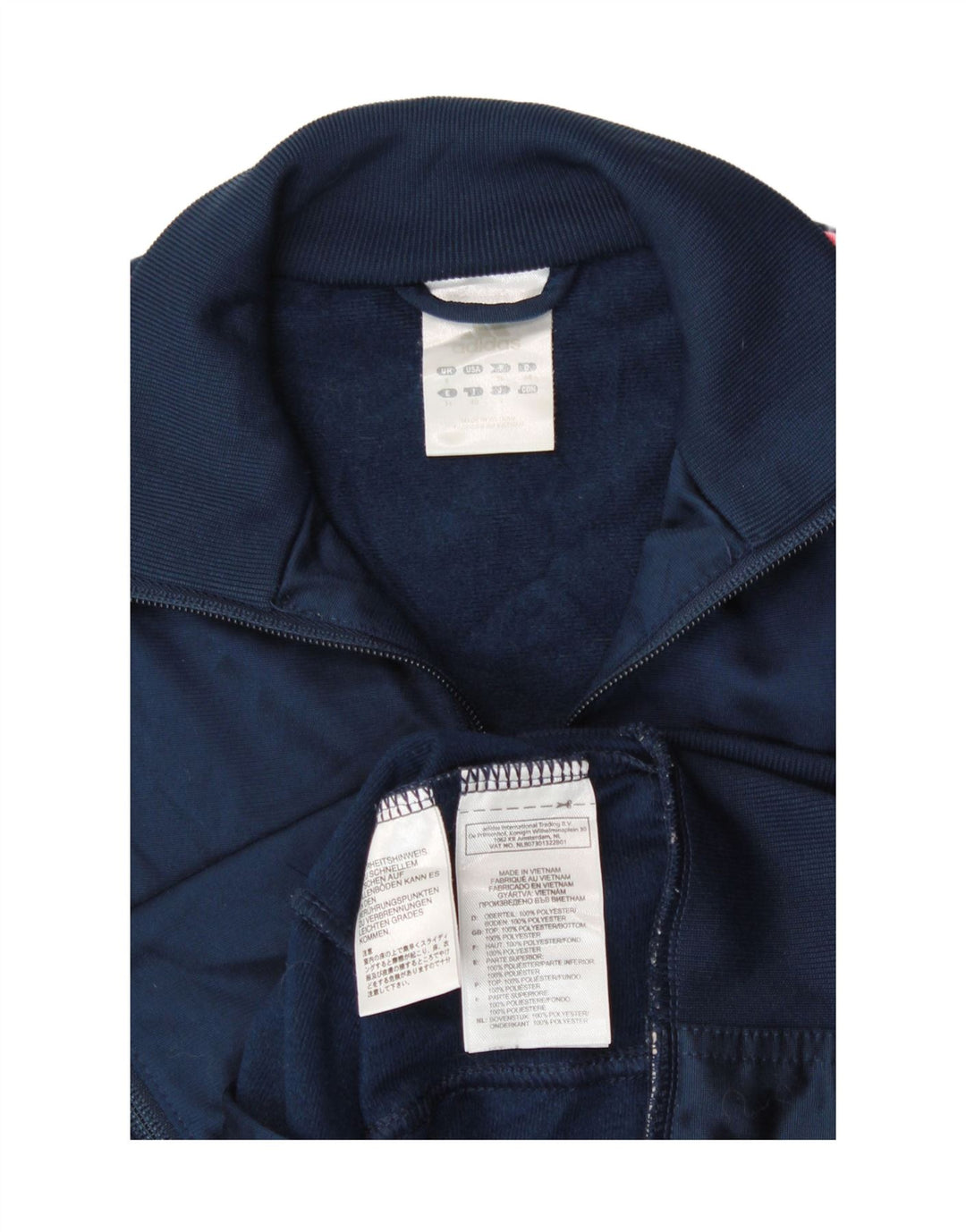 Adidas ženska gornja jakna trenirke UK 8 mala mornarsko plava poliester