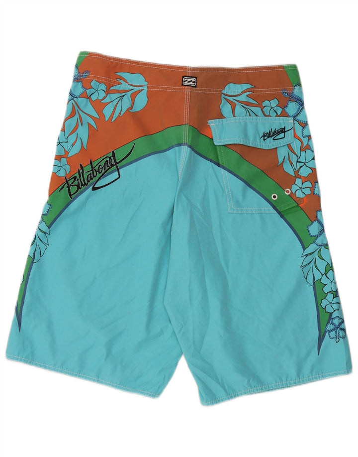 Billabong muške kratke hlače za kupanje s grafičkim motivima, veliki plavi cvjetni poliester